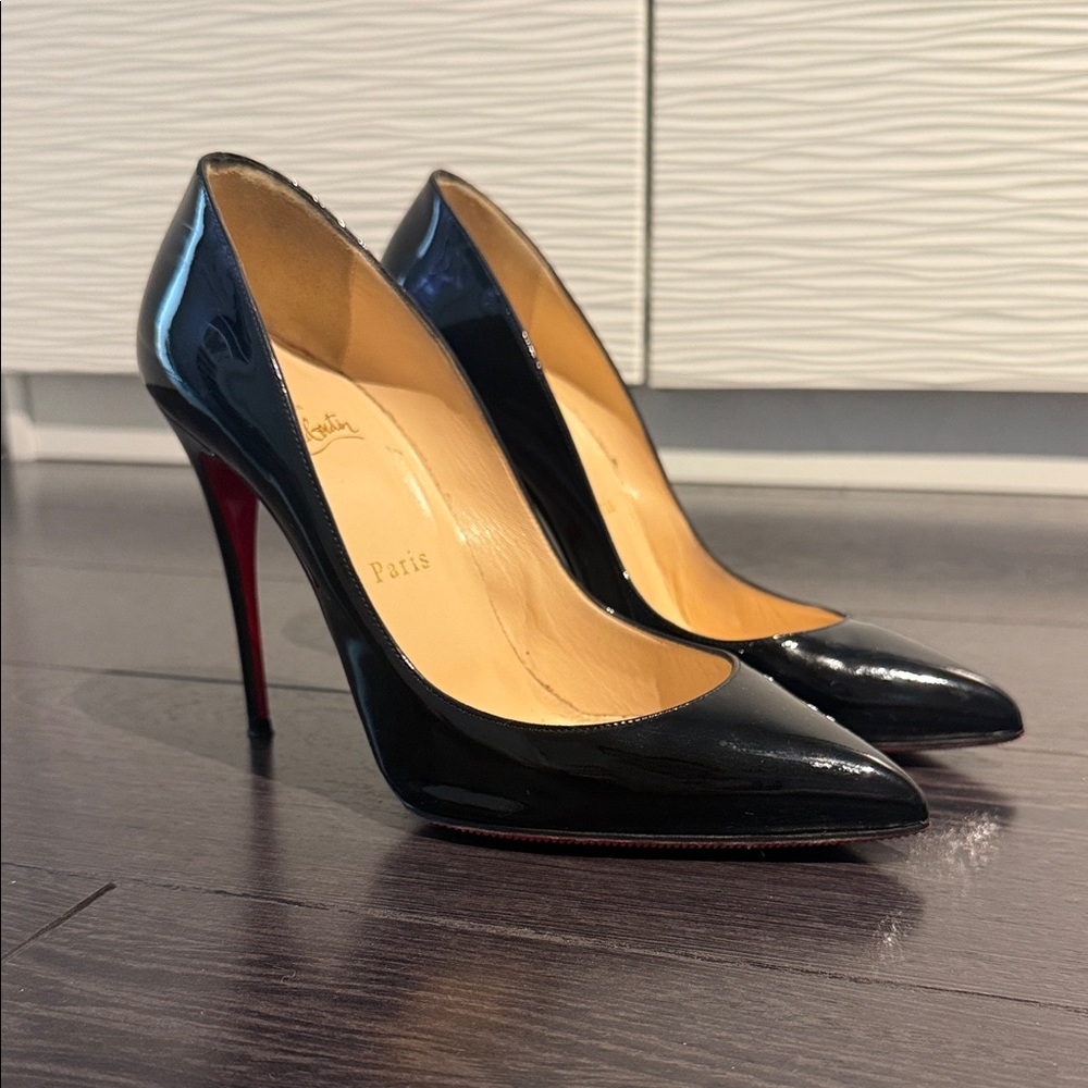 Christian Louboutin Black Patent Leather Pigalle Follie size 39